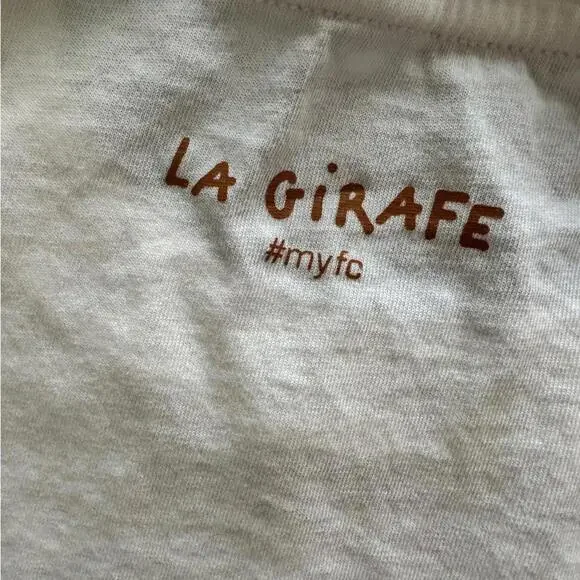 French connection giraffe embroidered tee cute - Picture 4 of 5